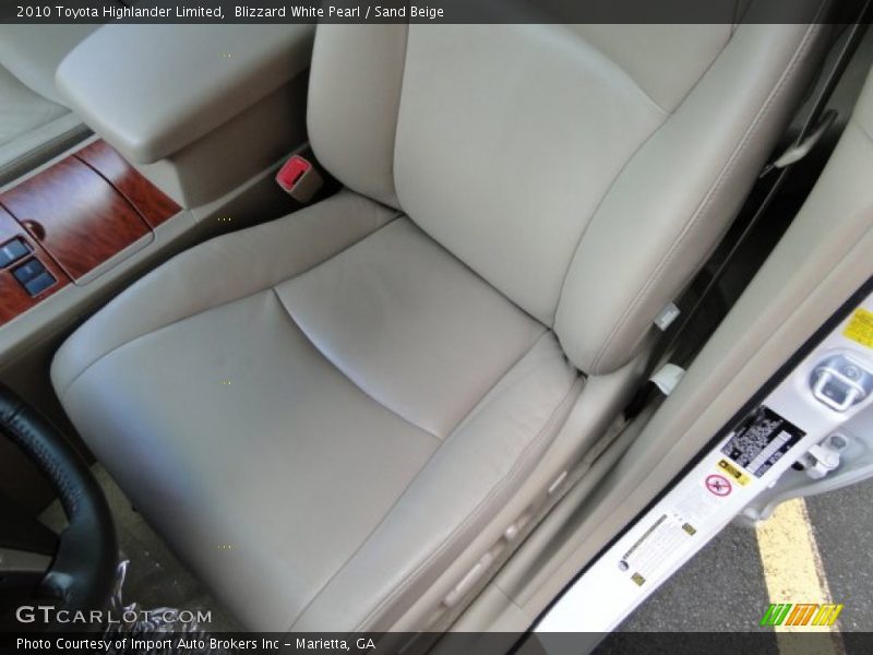 Blizzard White Pearl / Sand Beige 2010 Toyota Highlander Limited