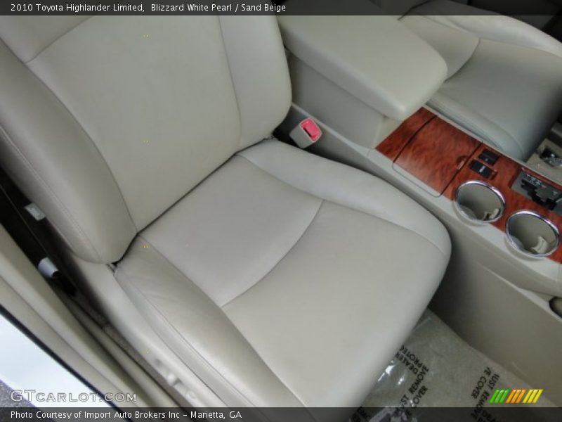 Blizzard White Pearl / Sand Beige 2010 Toyota Highlander Limited