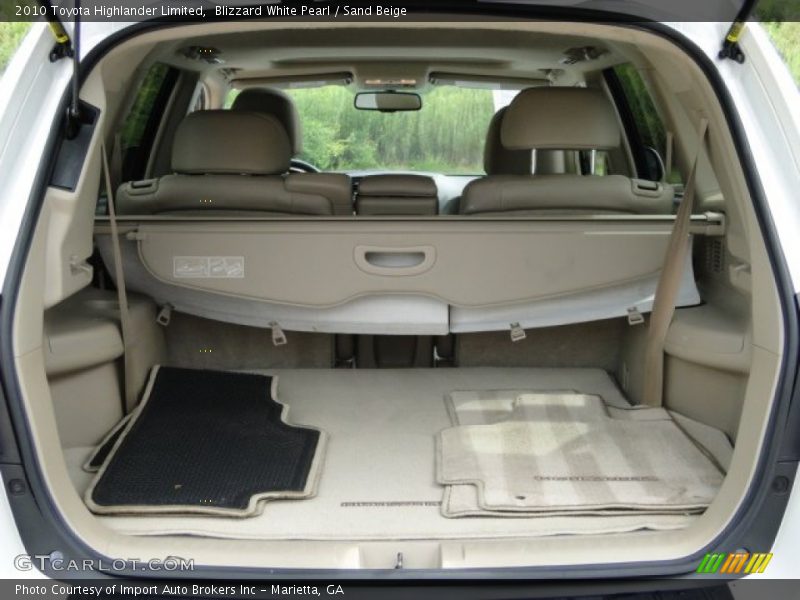Blizzard White Pearl / Sand Beige 2010 Toyota Highlander Limited