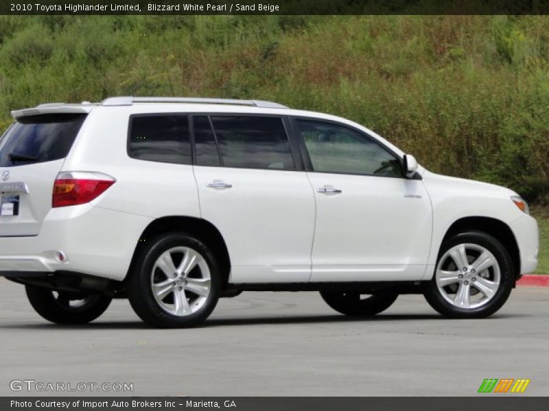 Blizzard White Pearl / Sand Beige 2010 Toyota Highlander Limited