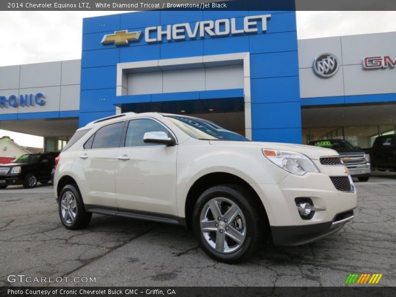 White Diamond Tricoat / Brownstone/Jet Black 2014 Chevrolet Equinox LTZ