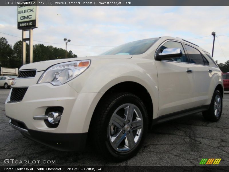 White Diamond Tricoat / Brownstone/Jet Black 2014 Chevrolet Equinox LTZ