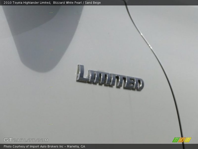 Blizzard White Pearl / Sand Beige 2010 Toyota Highlander Limited