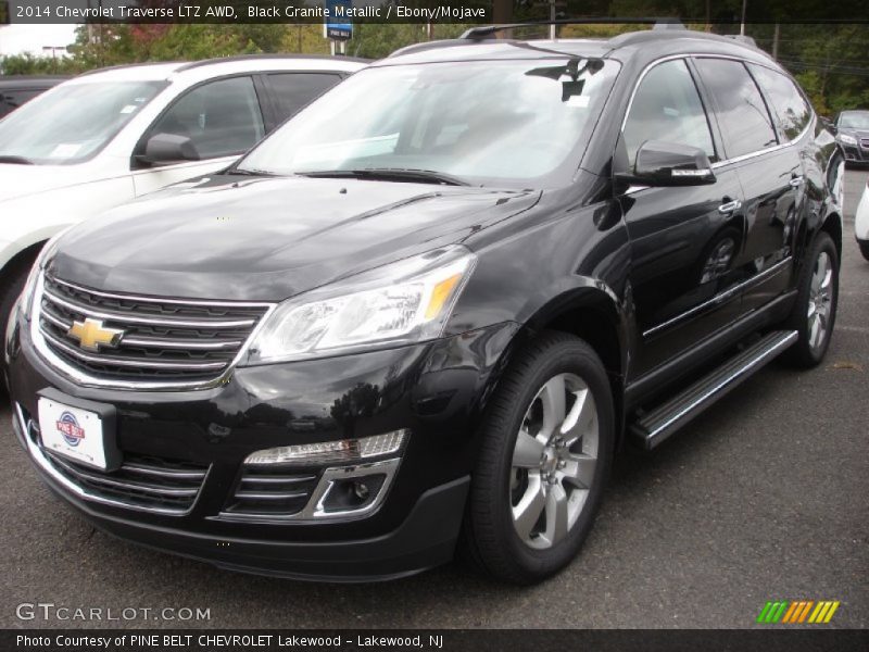 Black Granite Metallic / Ebony/Mojave 2014 Chevrolet Traverse LTZ AWD