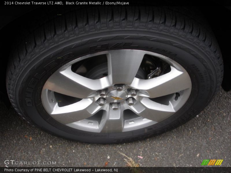 Black Granite Metallic / Ebony/Mojave 2014 Chevrolet Traverse LTZ AWD