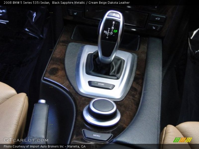 Black Sapphire Metallic / Cream Beige Dakota Leather 2008 BMW 5 Series 535i Sedan