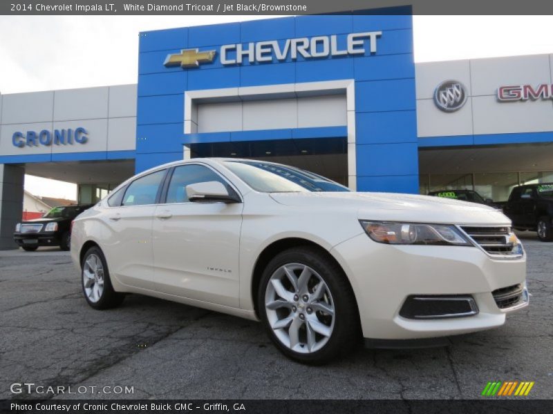 White Diamond Tricoat / Jet Black/Brownstone 2014 Chevrolet Impala LT