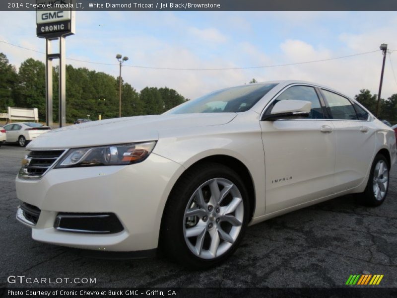 White Diamond Tricoat / Jet Black/Brownstone 2014 Chevrolet Impala LT