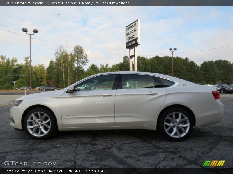 White Diamond Tricoat / Jet Black/Brownstone 2014 Chevrolet Impala LT