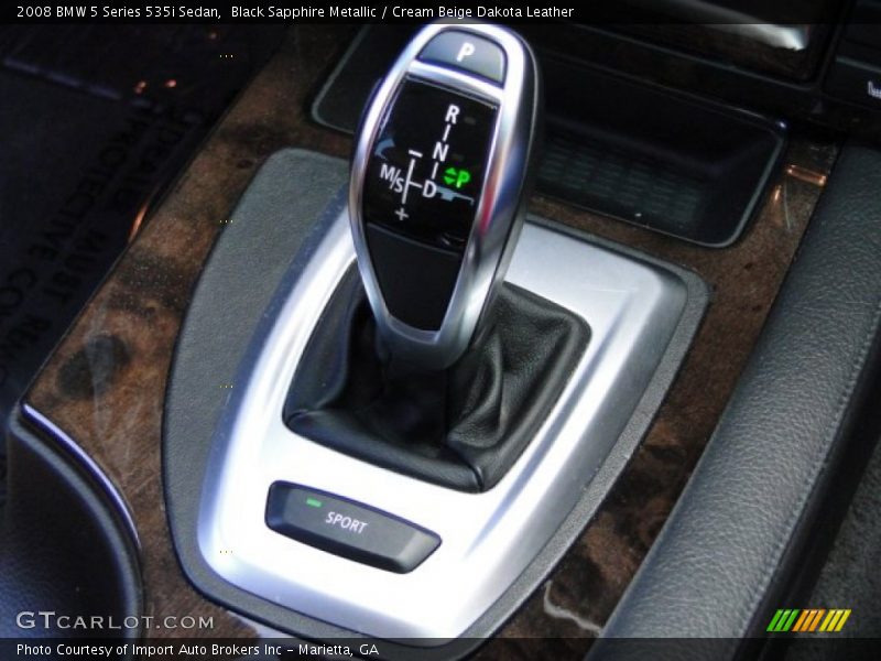 Black Sapphire Metallic / Cream Beige Dakota Leather 2008 BMW 5 Series 535i Sedan