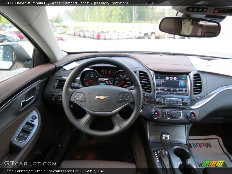 White Diamond Tricoat / Jet Black/Brownstone 2014 Chevrolet Impala LT