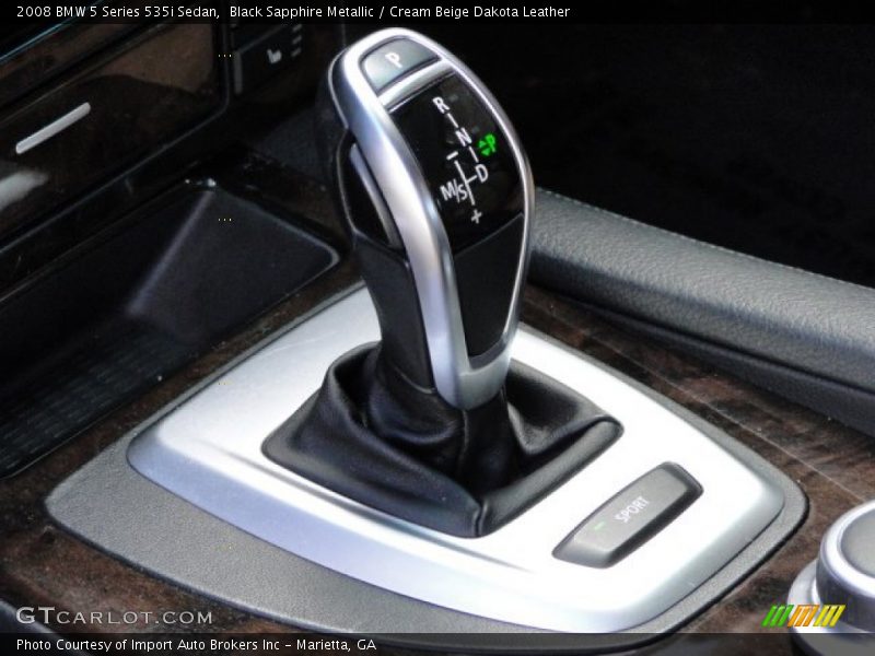 Black Sapphire Metallic / Cream Beige Dakota Leather 2008 BMW 5 Series 535i Sedan