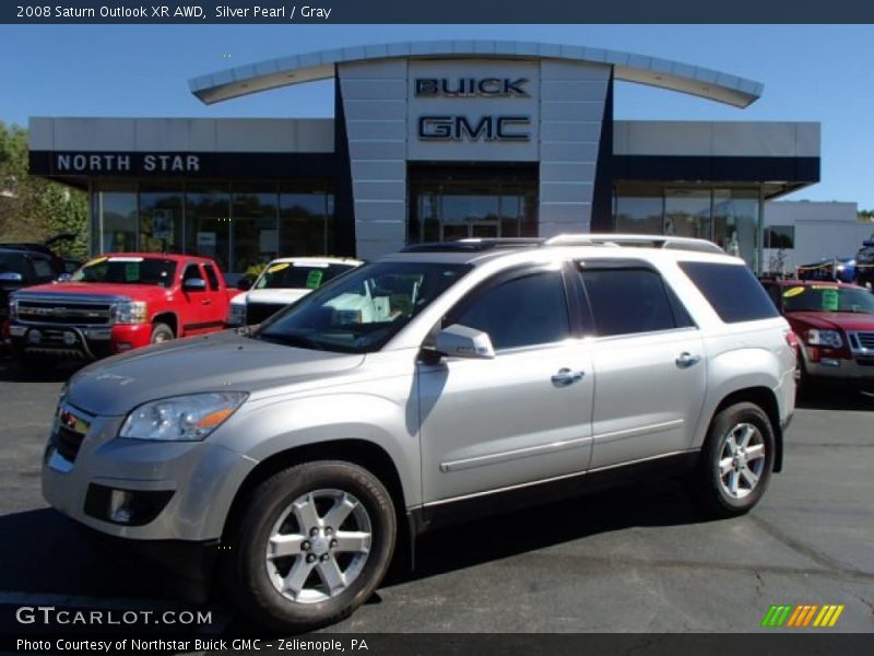 Silver Pearl / Gray 2008 Saturn Outlook XR AWD