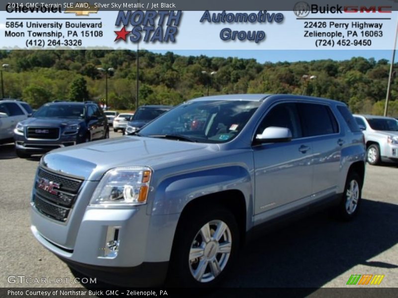 Silver Sky Metallic / Jet Black 2014 GMC Terrain SLE AWD