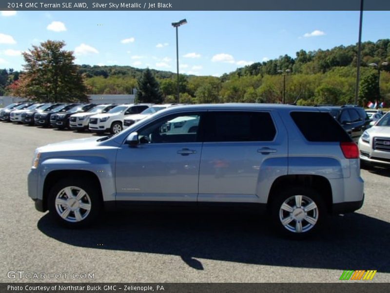 Silver Sky Metallic / Jet Black 2014 GMC Terrain SLE AWD