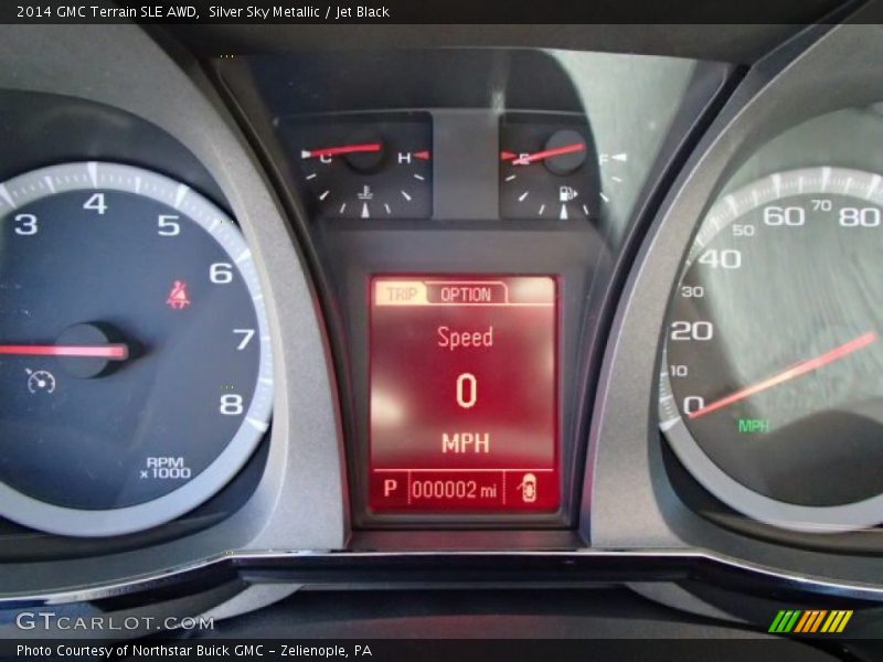 Silver Sky Metallic / Jet Black 2014 GMC Terrain SLE AWD