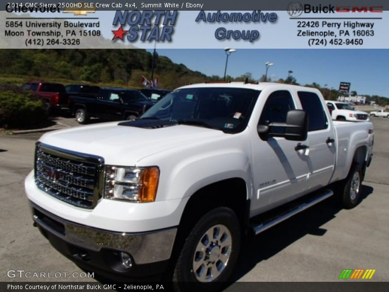Summit White / Ebony 2014 GMC Sierra 2500HD SLE Crew Cab 4x4
