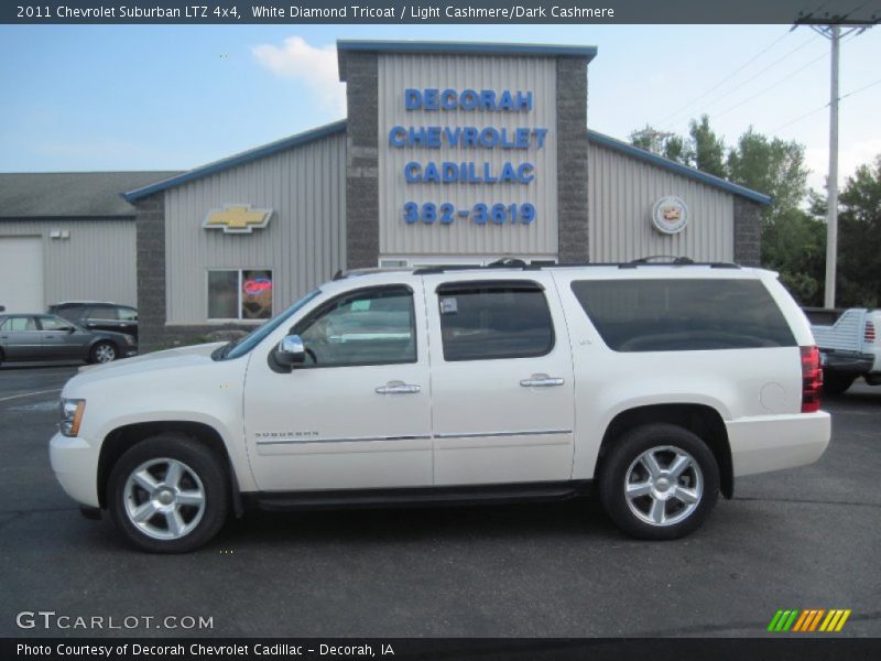 White Diamond Tricoat / Light Cashmere/Dark Cashmere 2011 Chevrolet Suburban LTZ 4x4