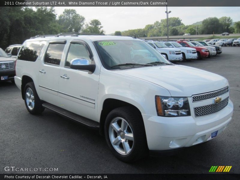 White Diamond Tricoat / Light Cashmere/Dark Cashmere 2011 Chevrolet Suburban LTZ 4x4