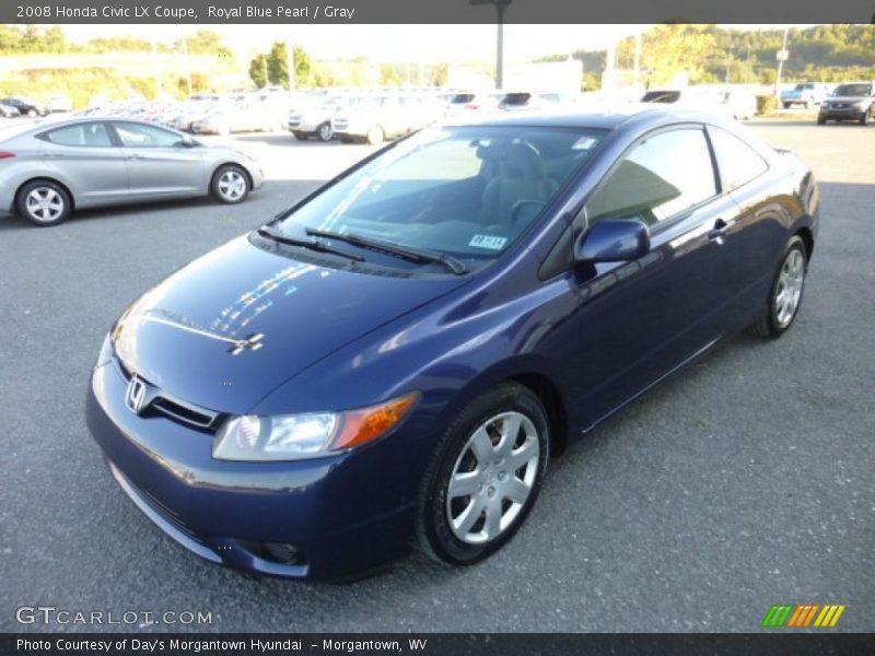 Royal Blue Pearl / Gray 2008 Honda Civic LX Coupe