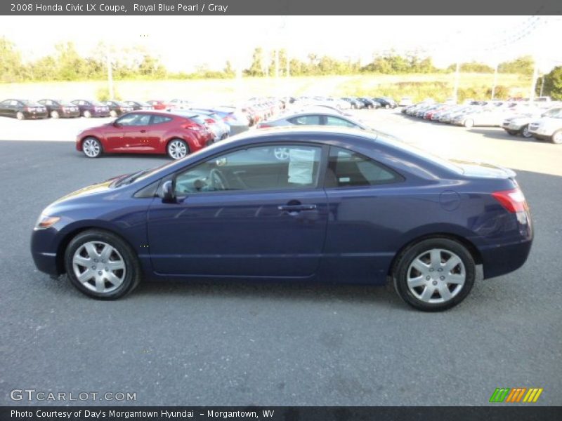 Royal Blue Pearl / Gray 2008 Honda Civic LX Coupe