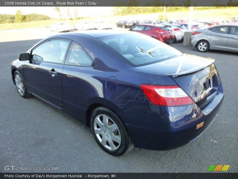 Royal Blue Pearl / Gray 2008 Honda Civic LX Coupe