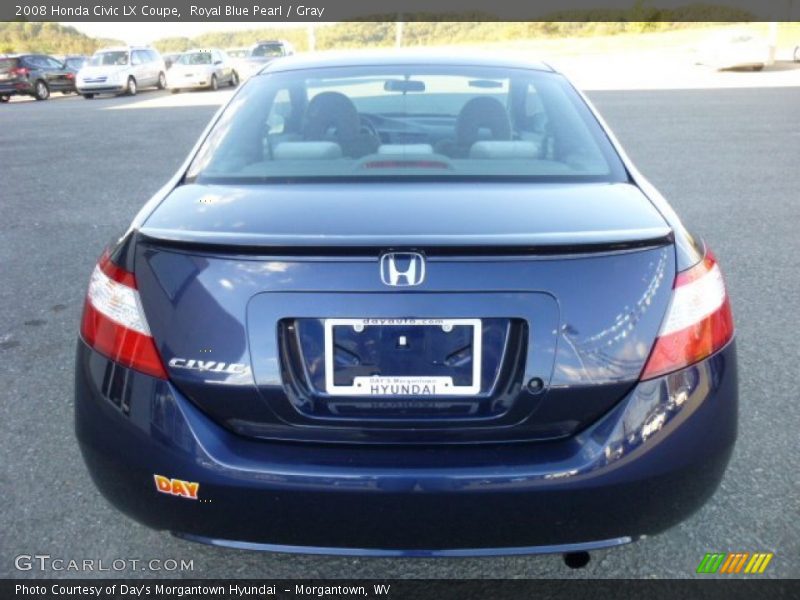 Royal Blue Pearl / Gray 2008 Honda Civic LX Coupe