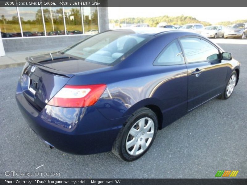 Royal Blue Pearl / Gray 2008 Honda Civic LX Coupe