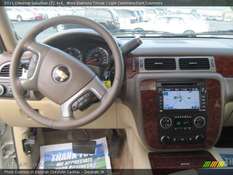White Diamond Tricoat / Light Cashmere/Dark Cashmere 2011 Chevrolet Suburban LTZ 4x4