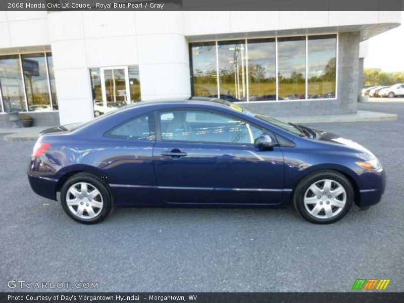 Royal Blue Pearl / Gray 2008 Honda Civic LX Coupe