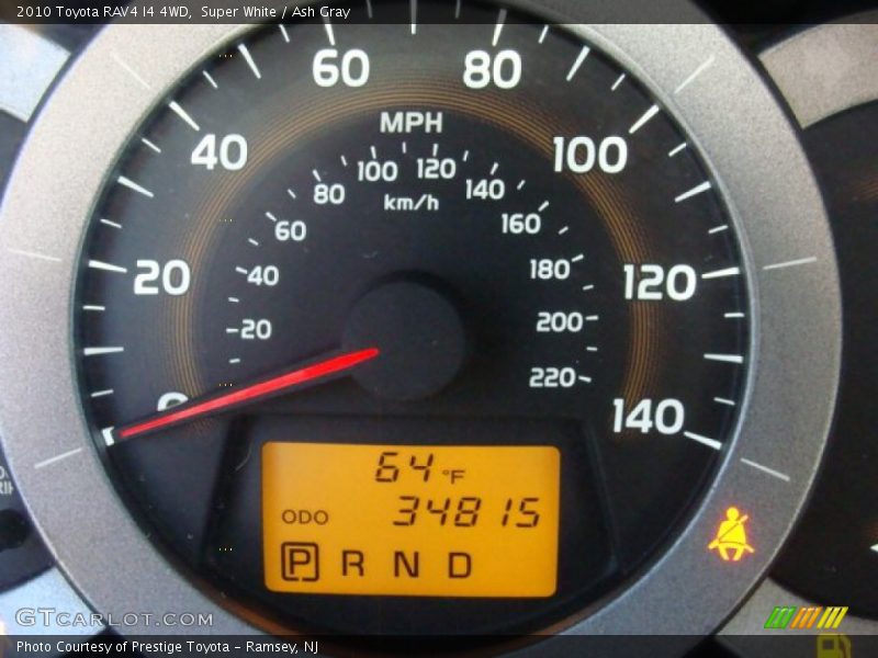 Super White / Ash Gray 2010 Toyota RAV4 I4 4WD