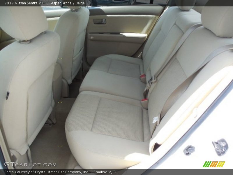 Aspen White / Beige 2012 Nissan Sentra 2.0 S