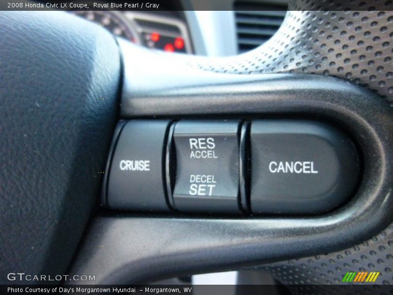 Royal Blue Pearl / Gray 2008 Honda Civic LX Coupe
