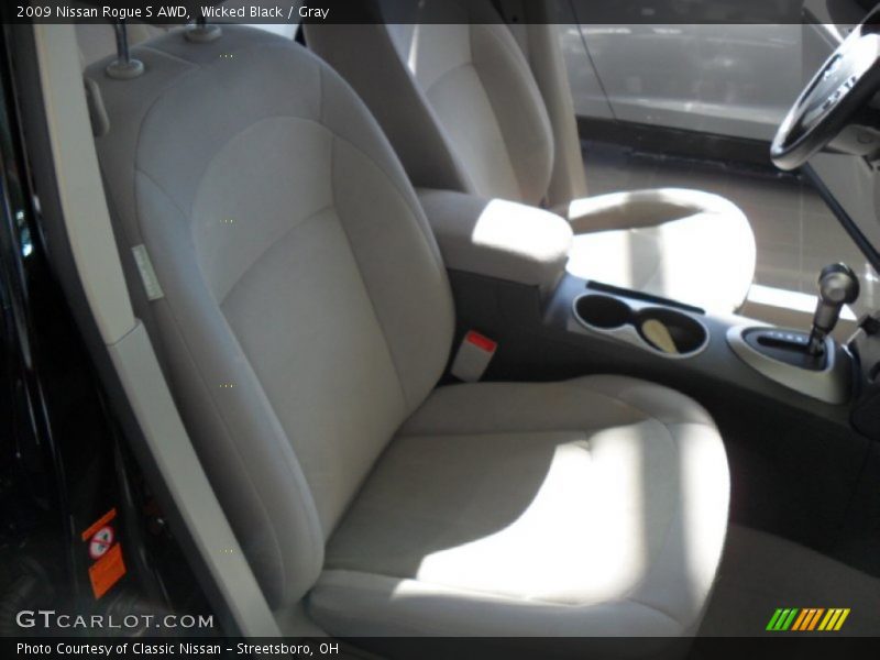 Wicked Black / Gray 2009 Nissan Rogue S AWD