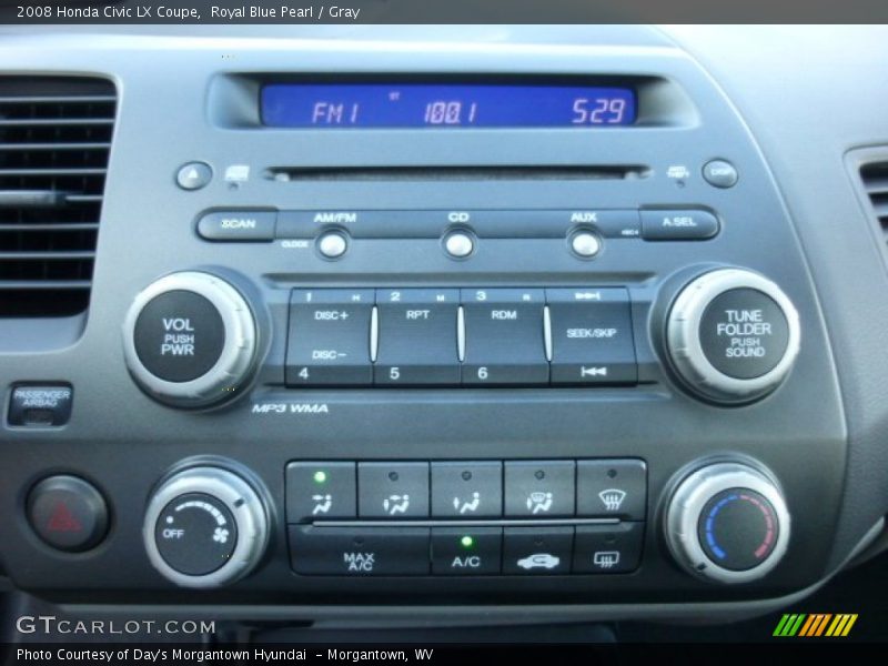 Royal Blue Pearl / Gray 2008 Honda Civic LX Coupe