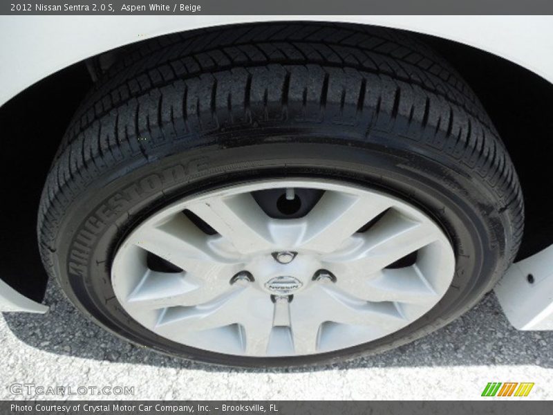Aspen White / Beige 2012 Nissan Sentra 2.0 S