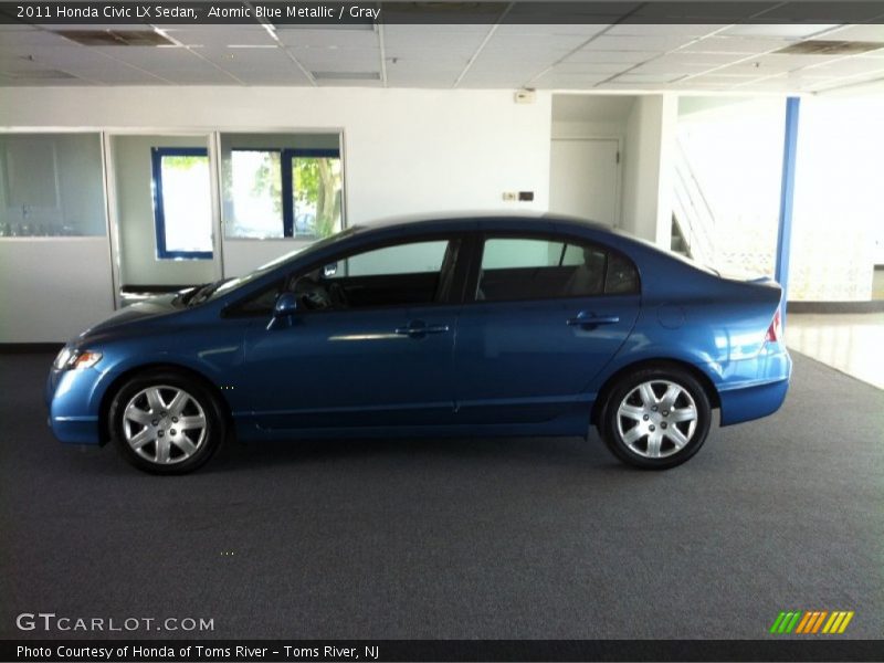 Atomic Blue Metallic / Gray 2011 Honda Civic LX Sedan