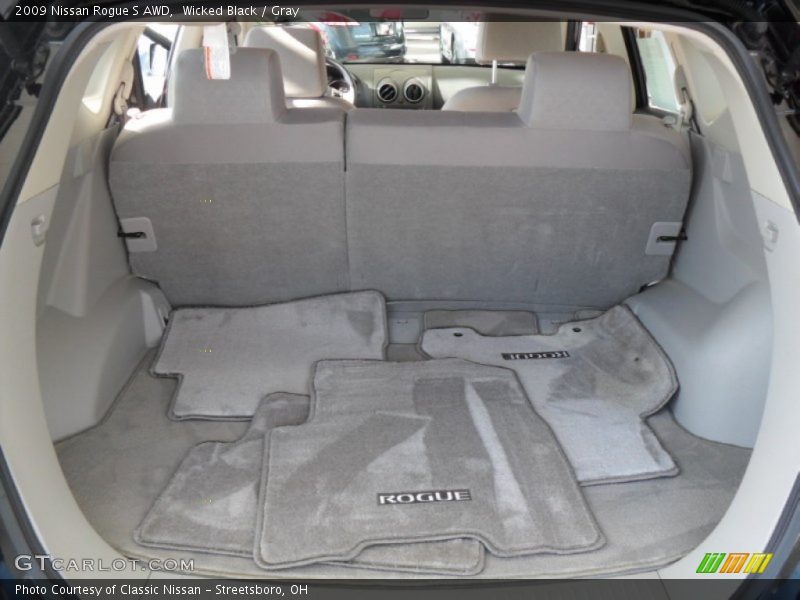 Wicked Black / Gray 2009 Nissan Rogue S AWD