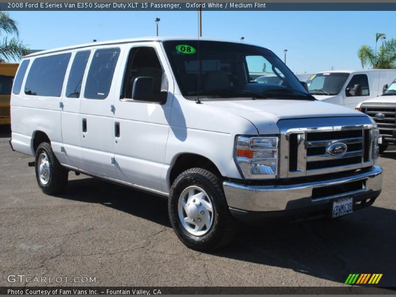 Oxford White / Medium Flint 2008 Ford E Series Van E350 Super Duty XLT 15 Passenger