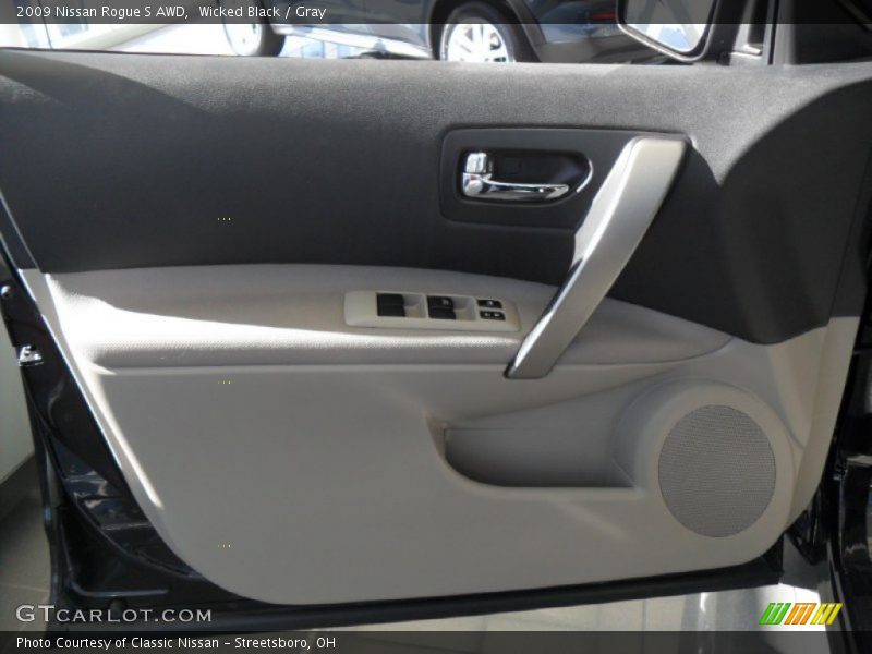 Wicked Black / Gray 2009 Nissan Rogue S AWD