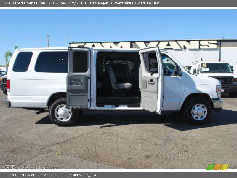 Oxford White / Medium Flint 2008 Ford E Series Van E350 Super Duty XLT 15 Passenger