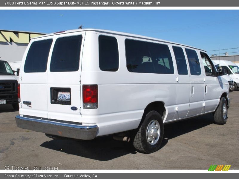 Oxford White / Medium Flint 2008 Ford E Series Van E350 Super Duty XLT 15 Passenger