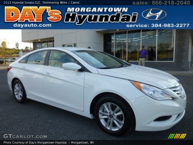 Shimmering White / Camel 2013 Hyundai Sonata GLS