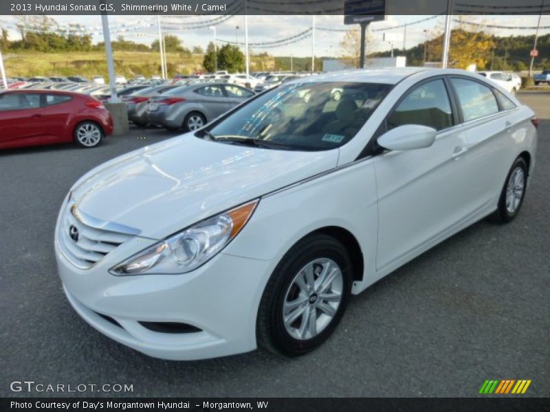 Shimmering White / Camel 2013 Hyundai Sonata GLS