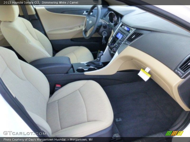 Shimmering White / Camel 2013 Hyundai Sonata GLS