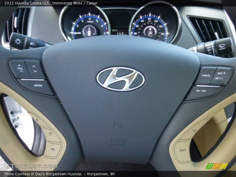 Shimmering White / Camel 2013 Hyundai Sonata GLS