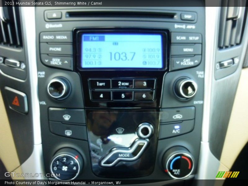 Shimmering White / Camel 2013 Hyundai Sonata GLS
