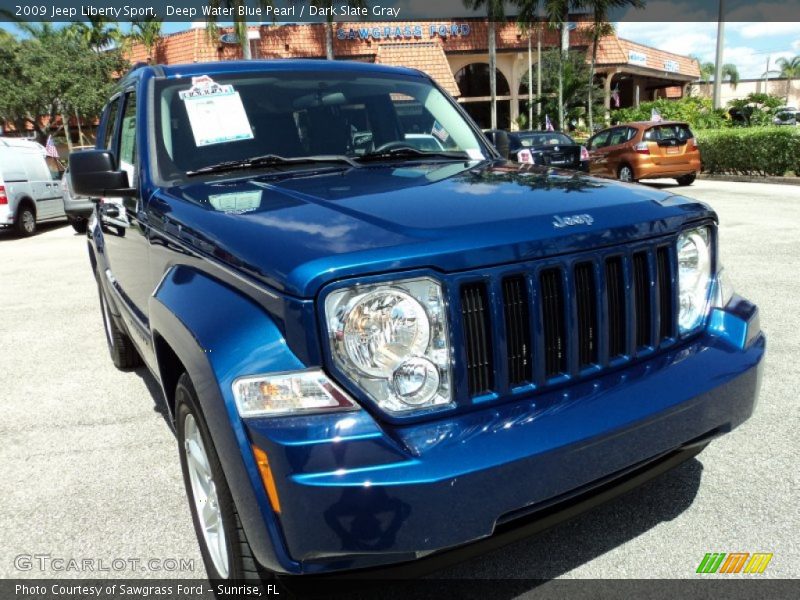Deep Water Blue Pearl / Dark Slate Gray 2009 Jeep Liberty Sport
