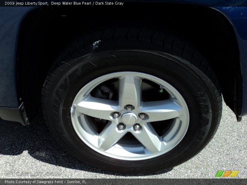 Deep Water Blue Pearl / Dark Slate Gray 2009 Jeep Liberty Sport