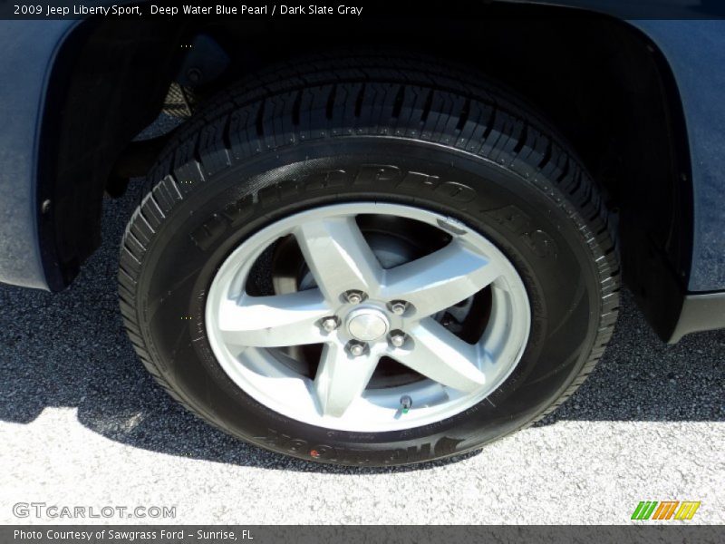 Deep Water Blue Pearl / Dark Slate Gray 2009 Jeep Liberty Sport